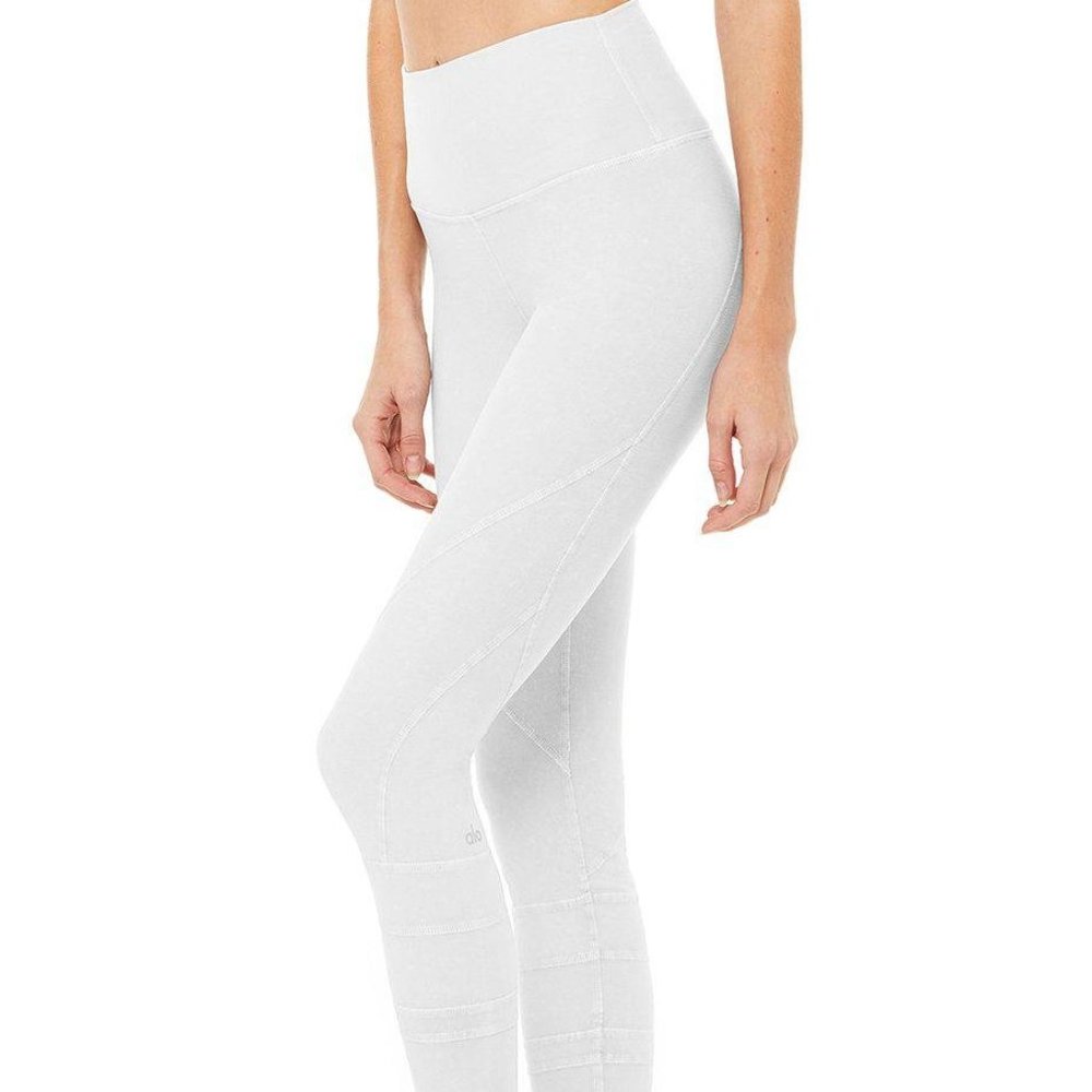 ALO Yoga Momentum Sueded Legging - Chalk Wash XSmall